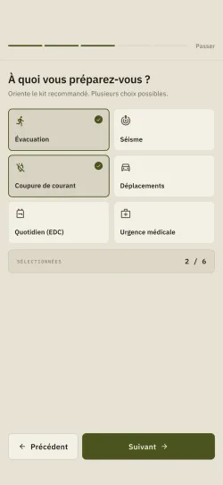 Premier écran de mise en service de Hardtack, présentant les principes de l'application.